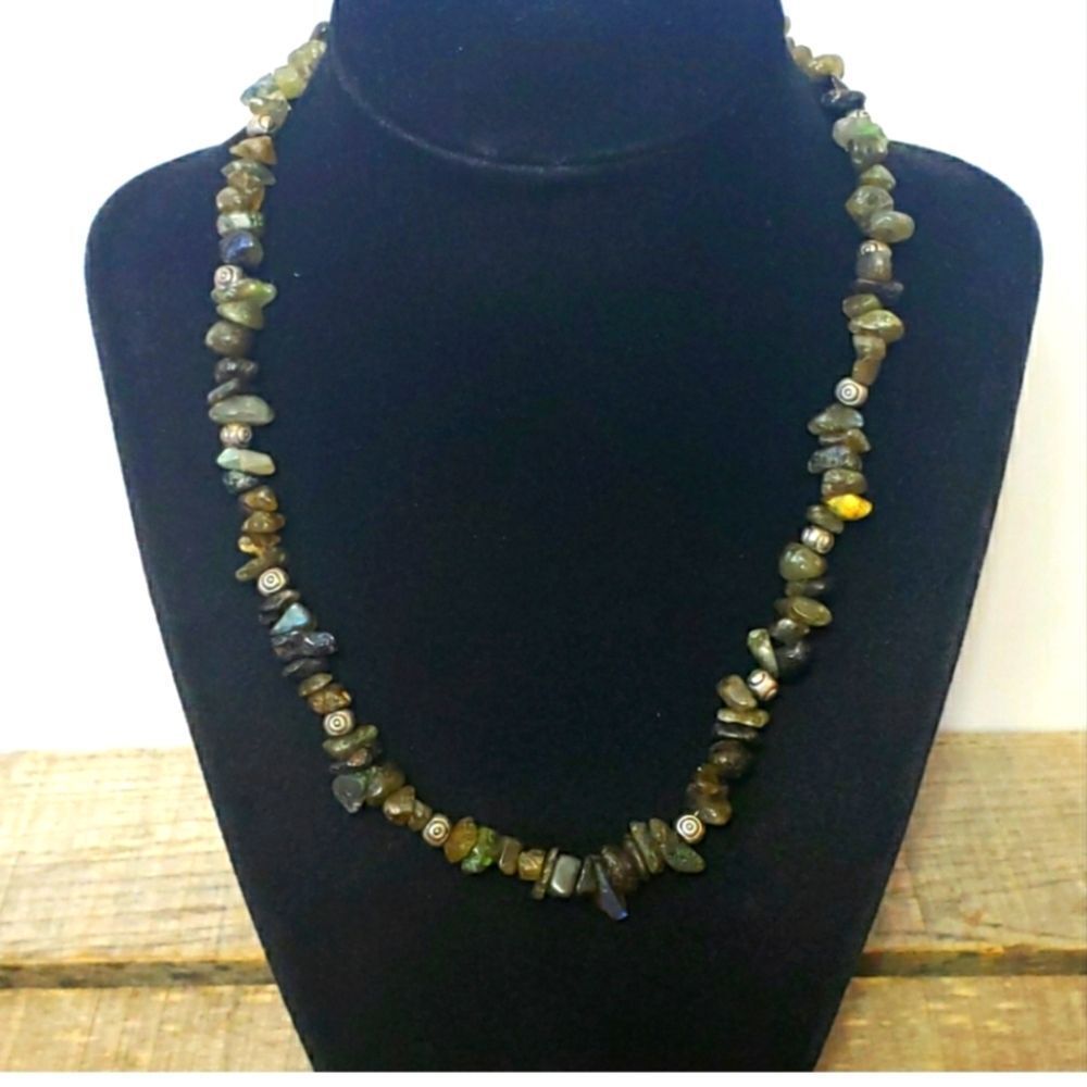 Artisan Stone Chip Toggle Necklace - image 1